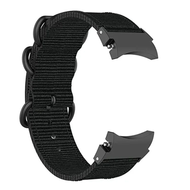 Bracelet de montre en nylon à trois anneaux pour Samsung Galaxy Watch4 / Watch4 Classic / Watch5 / Watch5 Pro