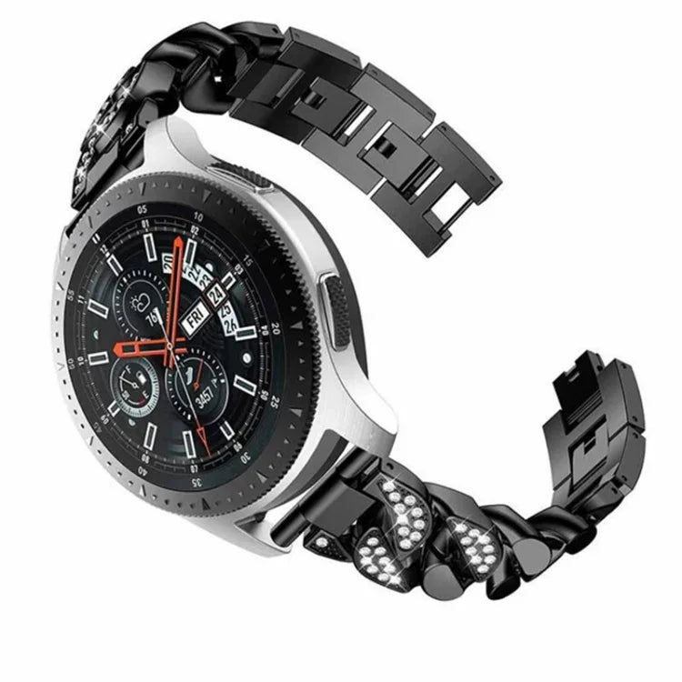Bracelet de montre en denim et diamants avec chaîne, pour Samsung Galaxy Watch5 40mm/44mm / Watch5 Pro