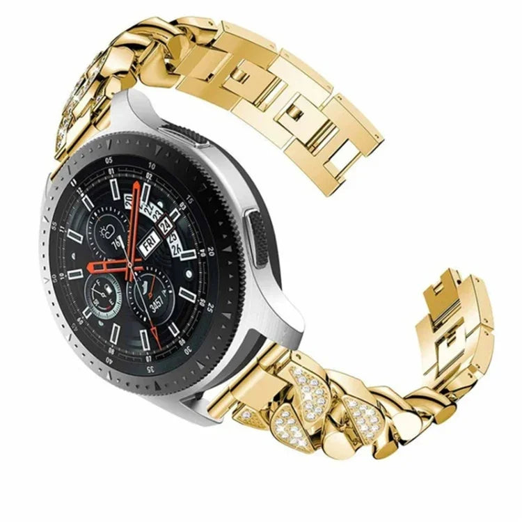 Bracelet de montre en denim et diamants avec chaîne, pour Samsung Galaxy Watch5 40mm/44mm / Watch5 Pro