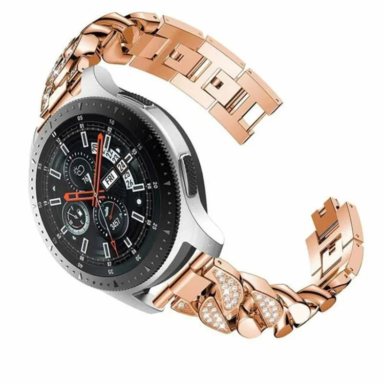 Bracelet de montre en denim et diamants avec chaîne, pour Samsung Galaxy Watch5 40mm/44mm / Watch5 Pro
