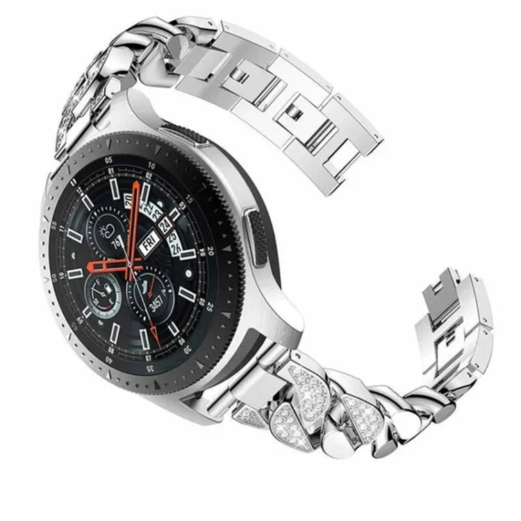 Bracelet de montre en denim et diamants avec chaîne, pour Samsung Galaxy Watch5 40mm/44mm / Watch5 Pro