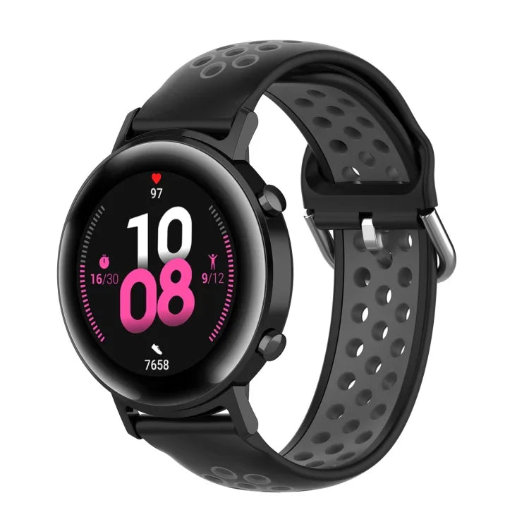 Bracelet de montre sport bicolore avec fermoir 20 mm, Pour Huawei Watch GT2 42MM, Pour Galaxy Watch Active2 / Active