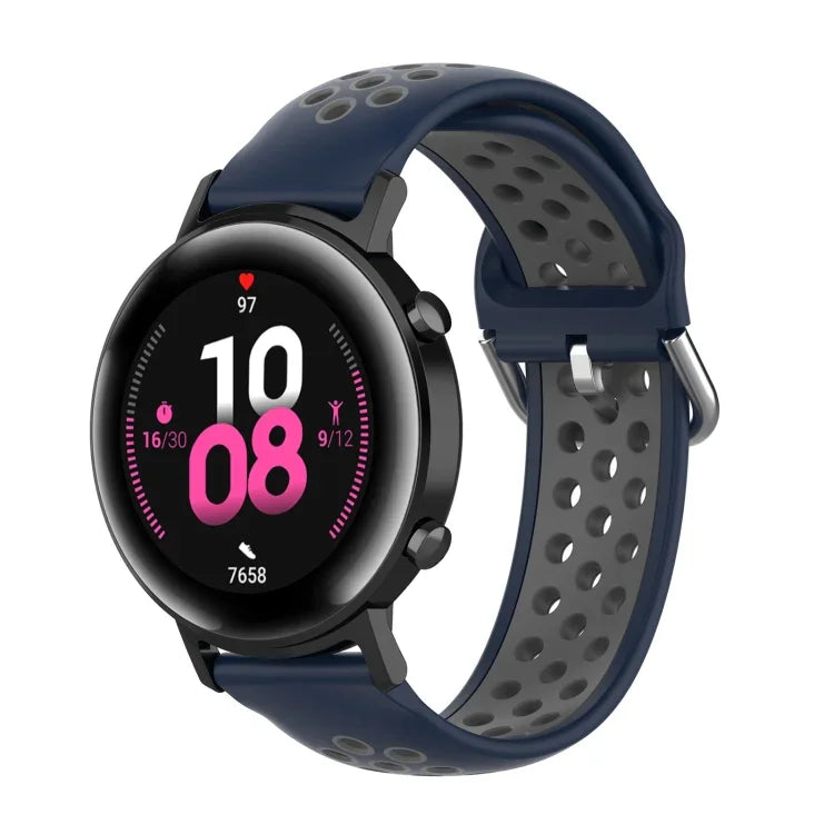 Bracelet de montre sport bicolore avec fermoir 20 mm, Pour Huawei Watch GT2 42MM, Pour Galaxy Watch Active2 / Active