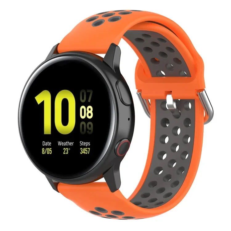 Bracelet de montre sport bicolore avec fermoir 20 mm, Pour Huawei Watch GT2 42MM, Pour Galaxy Watch Active2 / Active