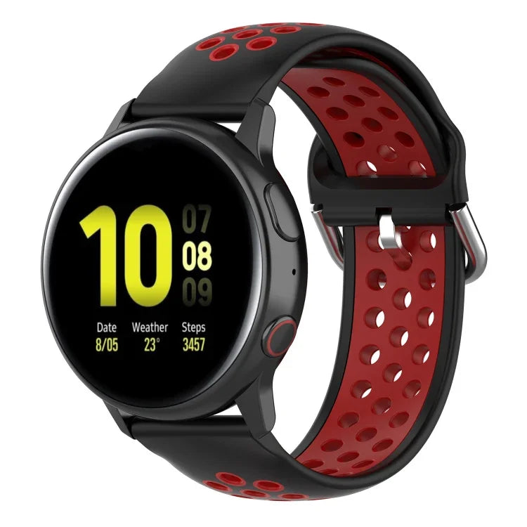 Bracelet de montre sport bicolore avec fermoir 20 mm, Pour Huawei Watch GT2 42MM, Pour Galaxy Watch Active2 / Active