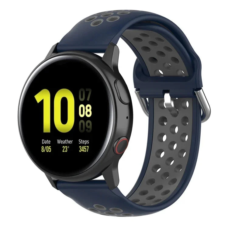 Bracelet de montre sport bicolore avec fermoir 20 mm, Pour Huawei Watch GT2 42MM, Pour Galaxy Watch Active2 / Active