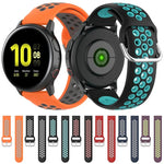 Bracelet de montre sport bicolore avec fermoir 20 mm, Pour Huawei Watch GT2 42MM, Pour Galaxy Watch Active2 / Active