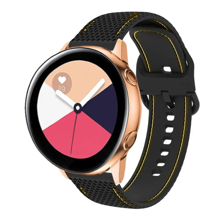 Bracelet de montre en silicone à coutures bicolores, pour Samsung Galaxy Watch5 40mm/44mm / Watch5 Pro