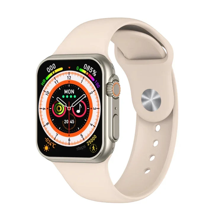 Montre connectée W8 Ultra avec écran TFT de 2,02 pouces, étanche IP68, compatible avec le suivi de la fréquence cardiaque et de l'oxygénation sanguine / Modes sportifs multiples