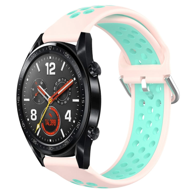 22mm Clasp Two Color Sport Wrist Strap Watchband, For Huawei Watch GT 46mm / 42mm, For Huawei Honor Magic Watch 2 46mm, For Xiaomi Watch Color