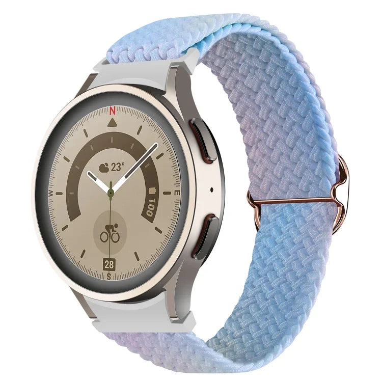 Bracelet de montre à dégradé de couleurs tissé pour Samsung Galaxy Watch 5 / Watch 5 Pro / Watch 4