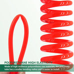 Tube flexible à ressort PU pour compresseur LAIZE avec connecteur, 8x5mm, 3m, avec connecteur, 8x5mm, 6m, avec connecteur, 8x5mm, 9m, avec connecteur, 8x5mm, 12m, avec connecteur, 8x5mm, 15m, avec connecteur, 10x6.5mm, 6m, avec connecteur