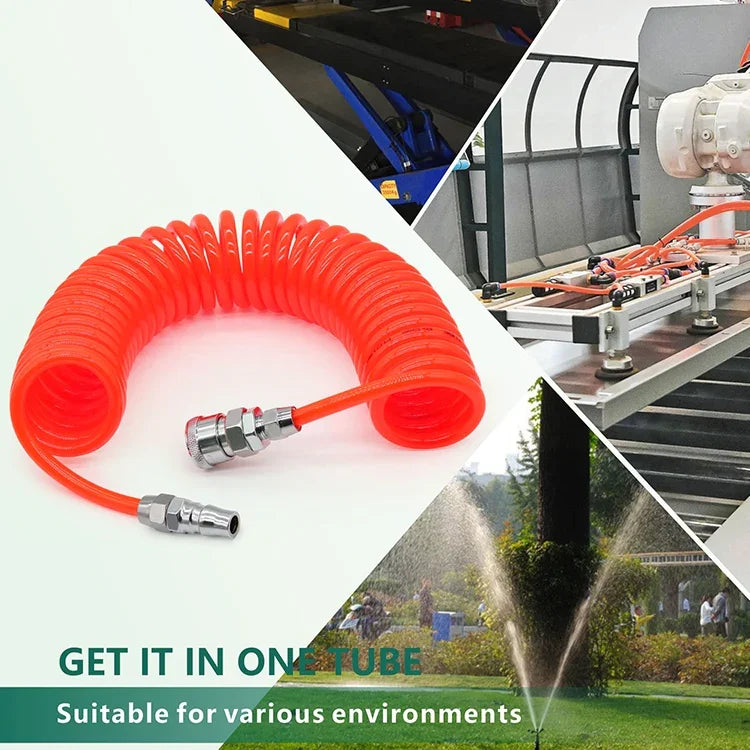 Tube flexible à ressort PU pour compresseur LAIZE avec connecteur, 8x5mm, 3m, avec connecteur, 8x5mm, 6m, avec connecteur, 8x5mm, 9m, avec connecteur, 8x5mm, 12m, avec connecteur, 8x5mm, 15m, avec connecteur, 10x6.5mm, 6m, avec connecteur