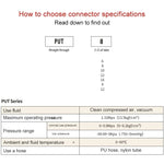 LAIZE Nickel Plated Copper Straight Pneumatic Quick Fitting Connector, PU-4, PU-6, PU-8, PU-10, PU-12, PU-14, PU-16