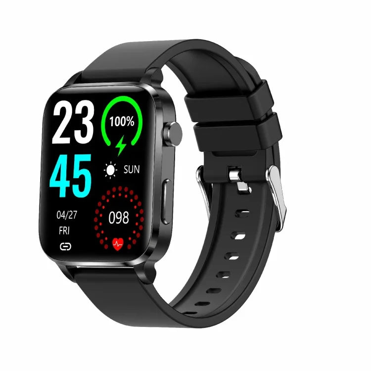 Montre Intelligente F100 avec Écran Carré HD de 1,7 Pouce, Bracelet en TPU, Prend en Charge la Surveillance de la Température Corporelle et de l'Oxygène Sanguin, Bracelet en TPU (Noir), Bracelet en TPU (Rouge), Bracelet en TPU (Bleu)