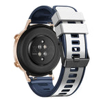 Bracelet de montre en silicone bicolore tissage uni, pour Samsung Galaxy Watch 5 40mm / 44mm
