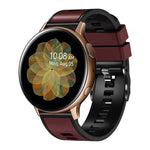 Bracelet de montre en silicone bicolore tissage uni, pour Samsung Galaxy Watch 5 40mm / 44mm