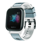 Bracelet de montre en silicone bicolore tissage uni, pour Samsung Galaxy Watch 5 40mm / 44mm