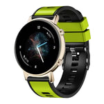 Bracelet de montre en silicone bicolore tissage uni, pour Samsung Galaxy Watch 5 40mm / 44mm