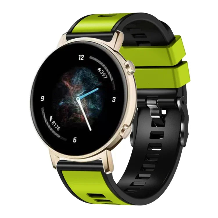 Bracelet de montre en silicone bicolore tissage uni, pour Samsung Galaxy Watch 5 40mm / 44mm