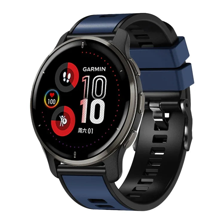 Bracelet de montre en silicone bicolore tissage uni, pour Samsung Galaxy Watch 5 40mm / 44mm
