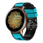 Bracelet de montre en silicone bicolore tissage uni, pour Samsung Galaxy Watch 5 40mm / 44mm
