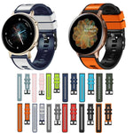 Bracelet de montre en silicone bicolore tissage uni, pour Samsung Galaxy Watch 5 40mm / 44mm