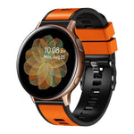 Bracelet de montre en silicone bicolore à tissage uni, pour Samsung Galaxy Watch 5 Pro 45 mm