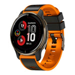 Bracelet de montre en silicone bicolore à tissage uni, pour Samsung Galaxy Watch 5 Pro 45 mm