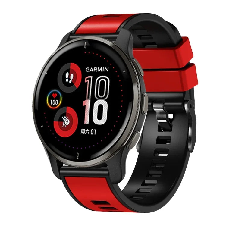 Bracelet de montre en silicone bicolore à tissage uni, pour Samsung Galaxy Watch 5 Pro 45 mm
