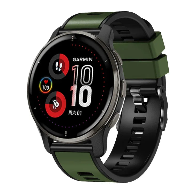 Bracelet de montre en silicone bicolore à tissage uni, pour Samsung Galaxy Watch 5 Pro 45 mm