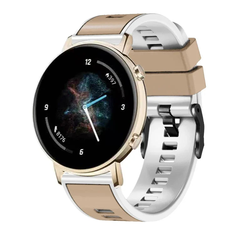 Bracelet de montre en silicone bicolore à tissage uni, pour Samsung Galaxy Watch 5 Pro 45 mm