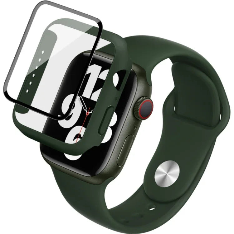 imak Bracelet de montre en silicone avec cadre PC et film en verre trempé, Pour Apple Watch SE 2022 40mm, Pour Apple Watch SE 2022 44mm