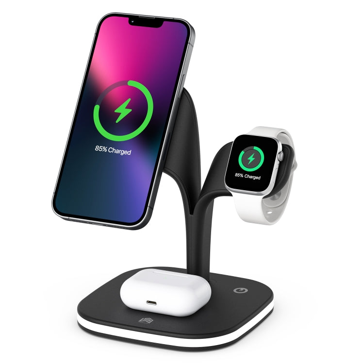 YM-UD22 Chargeur sans fil magnétique 5 en 1 15W avec fonction support