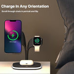 YM-UD22 Chargeur sans fil magnétique 5 en 1 15W avec fonction support