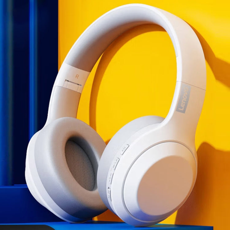 Casque de jeu Bluetooth sans fil Lenovo TH10 Bass Music Sports avec réduction de bruit, TH10 blanc, TH10 noir