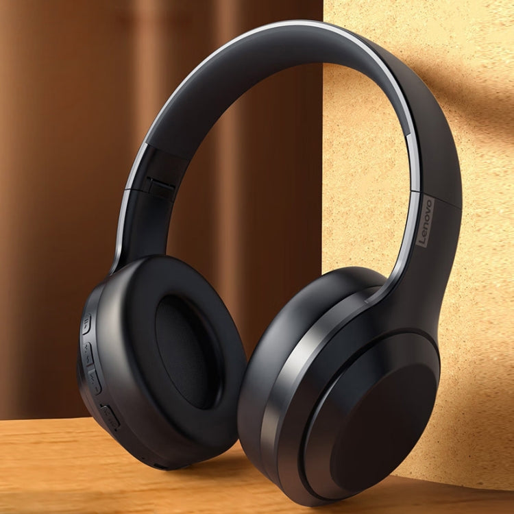 Casque de jeu Bluetooth sans fil Lenovo TH10 Bass Music Sports avec réduction de bruit, TH10 blanc, TH10 noir