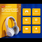 Casque de jeu Bluetooth sans fil Lenovo TH10 Bass Music Sports avec réduction de bruit, TH10 blanc, TH10 noir