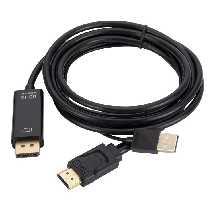 Câble adaptateur HDMI vers USB+DisplayPort avec alimentation, longueur : 1,8 m, 180 cm