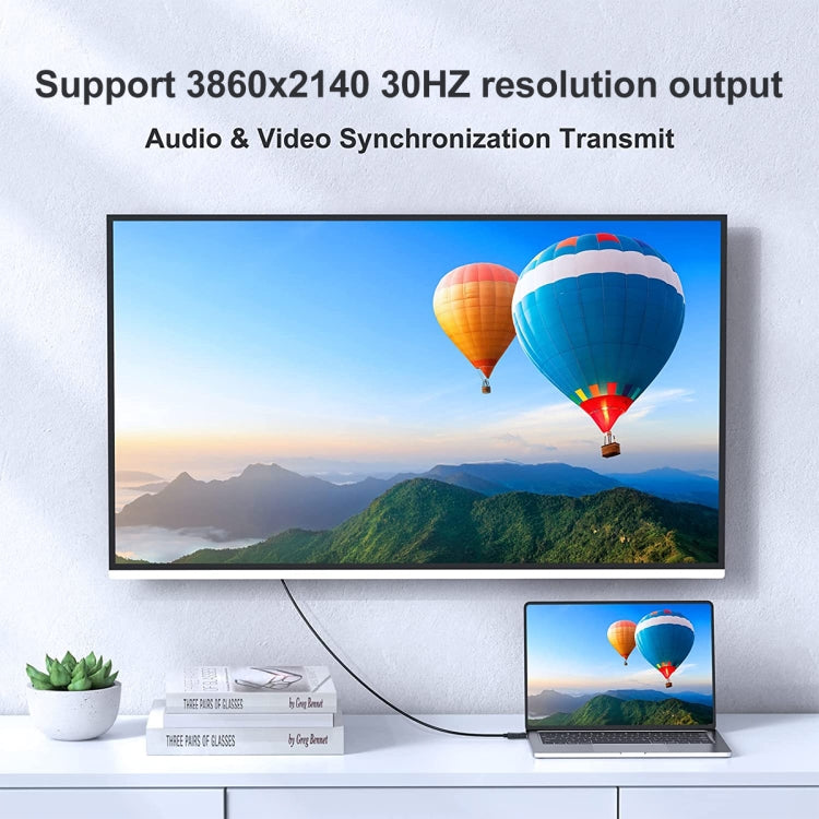 Câble adaptateur HDMI vers USB+DisplayPort avec alimentation, longueur : 1,8 m, 180 cm