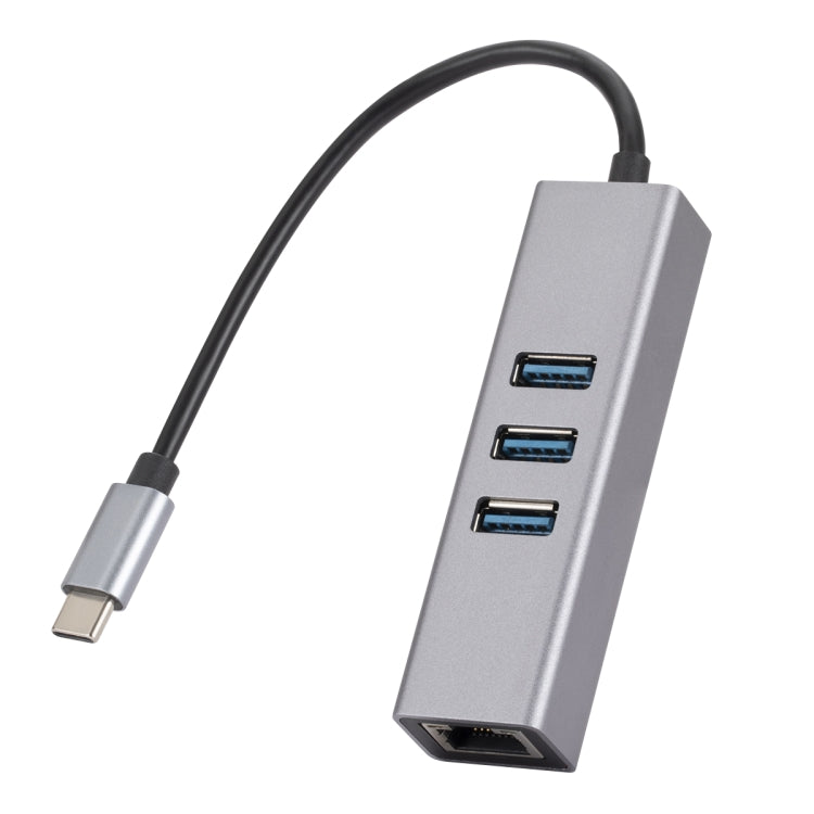 SL-030 Adaptateur convertisseur HUB USB-C / Type-C vers Ethernet Gigabit RJ45 & 3 x USB 3.0, USB-C / Type-C vers RJ45 & 3 x USB