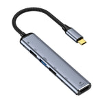 Adaptateur multifonction 6 en 1 USB-C/Type-C vers HDMI+USB 3.1+Double USB 2.0+Double USB-C/Type-C, Y004