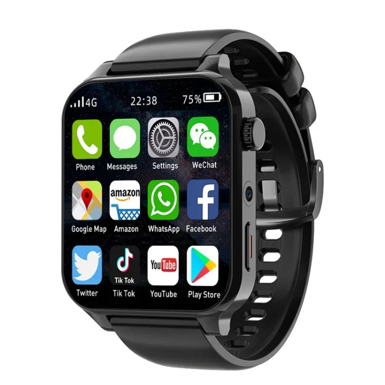 Rogbid Brave 3 Montre connectée Android 10 LTE 4G avec écran TFT de 1,99 pouces, prend en charge la reconnaissance faciale, Brave 3