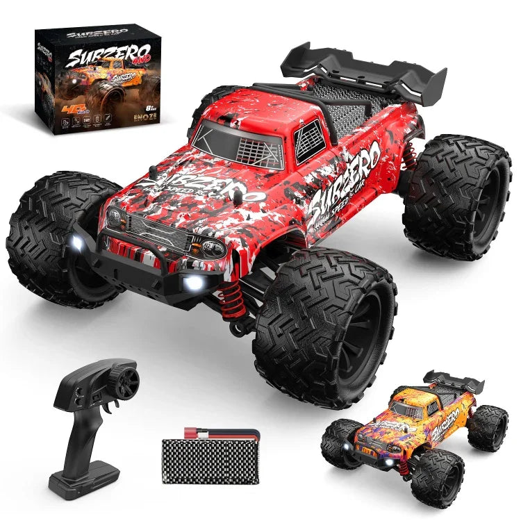 Voiture télécommandée 4x4 haute vitesse à l'échelle 1:16, 9500E (rouge), 9500E (orange)