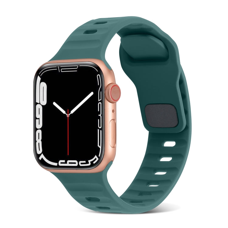 Bracelet Sport en Silicone, Pour Apple Watch Ultra 49mm / Series 8&7 45mm / SE 2&6&SE&5&4 44mm / 3&2&1 42mm, Pour Apple Watch Series 8&7 41mm / SE 2&6&SE&5&4 40mm / 3&2&1 38mm