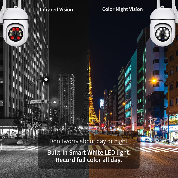Caméra de surveillance intelligente sans fil Wi-Fi HD 1080P A7, compatible vision nocturne / audio bidirectionnel, sans mémoire, avec mémoire 16G