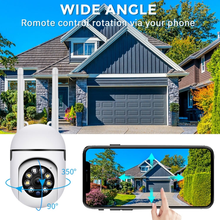 Caméra de surveillance intelligente sans fil Wi-Fi HD 1080P A7, compatible vision nocturne / audio bidirectionnel, sans mémoire, avec mémoire 16G