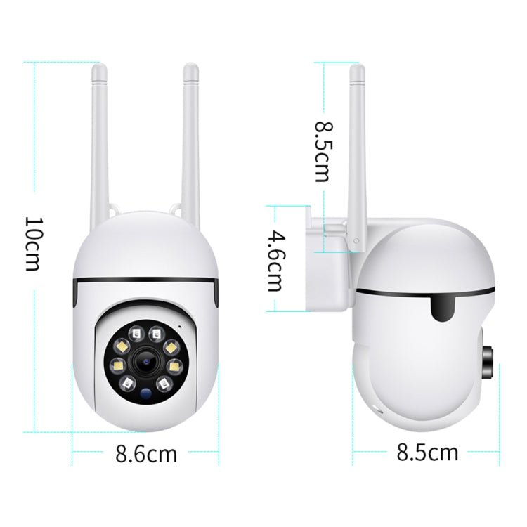 Caméra de surveillance intelligente sans fil Wi-Fi HD 1080P A7, compatible vision nocturne / audio bidirectionnel, sans mémoire, avec mémoire 16G