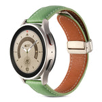 Bracelet de montre en cuir véritable avec boucle déployante, pour Samsung Galaxy Watch 5