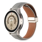 Bracelet de montre en cuir véritable avec boucle déployante, pour Samsung Galaxy Watch 5